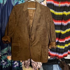 😄Vintage Brown Blazer Unionmade Built more Ptp 23 Small Flaw Right Shoulder